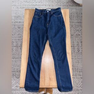 Abercrombie&Fitch Dark Denim Wash Curve Love Slim Straight Ultra High Rise